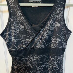 Tek Gear Women's Workout Top-Size Large, Gray and Black